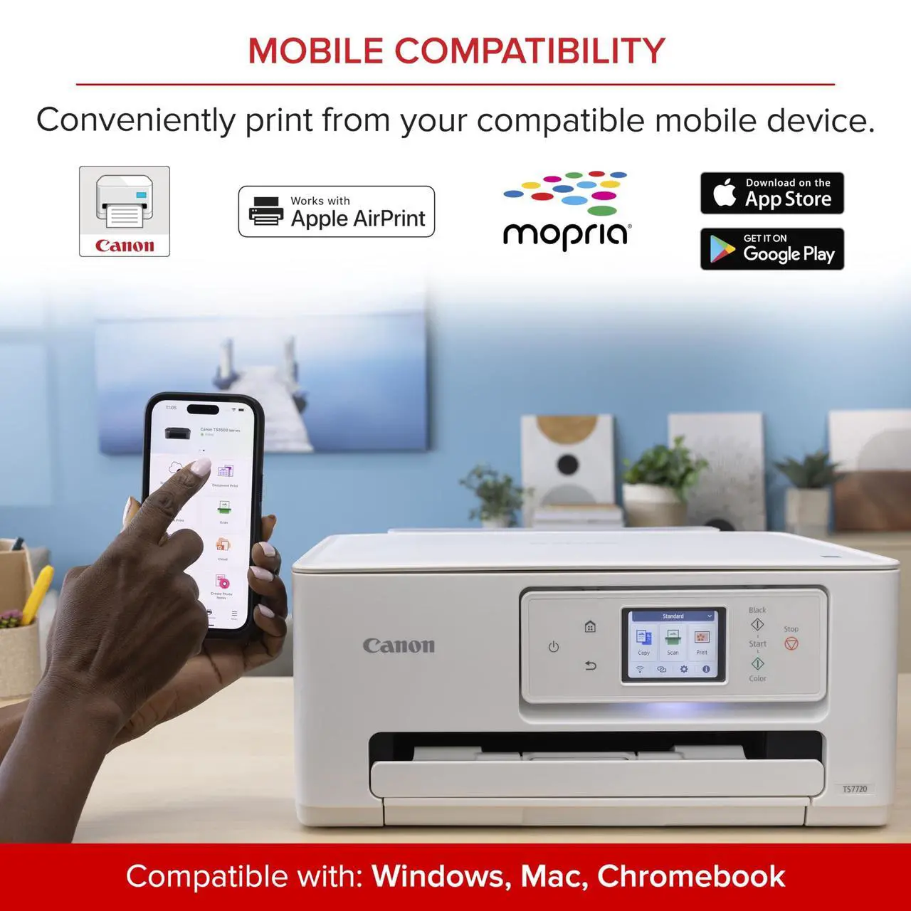 Alt view image 9 of 14 - Canon PIXMA TS7720 Inkjet Printer Print Scan Copy (6256C002)