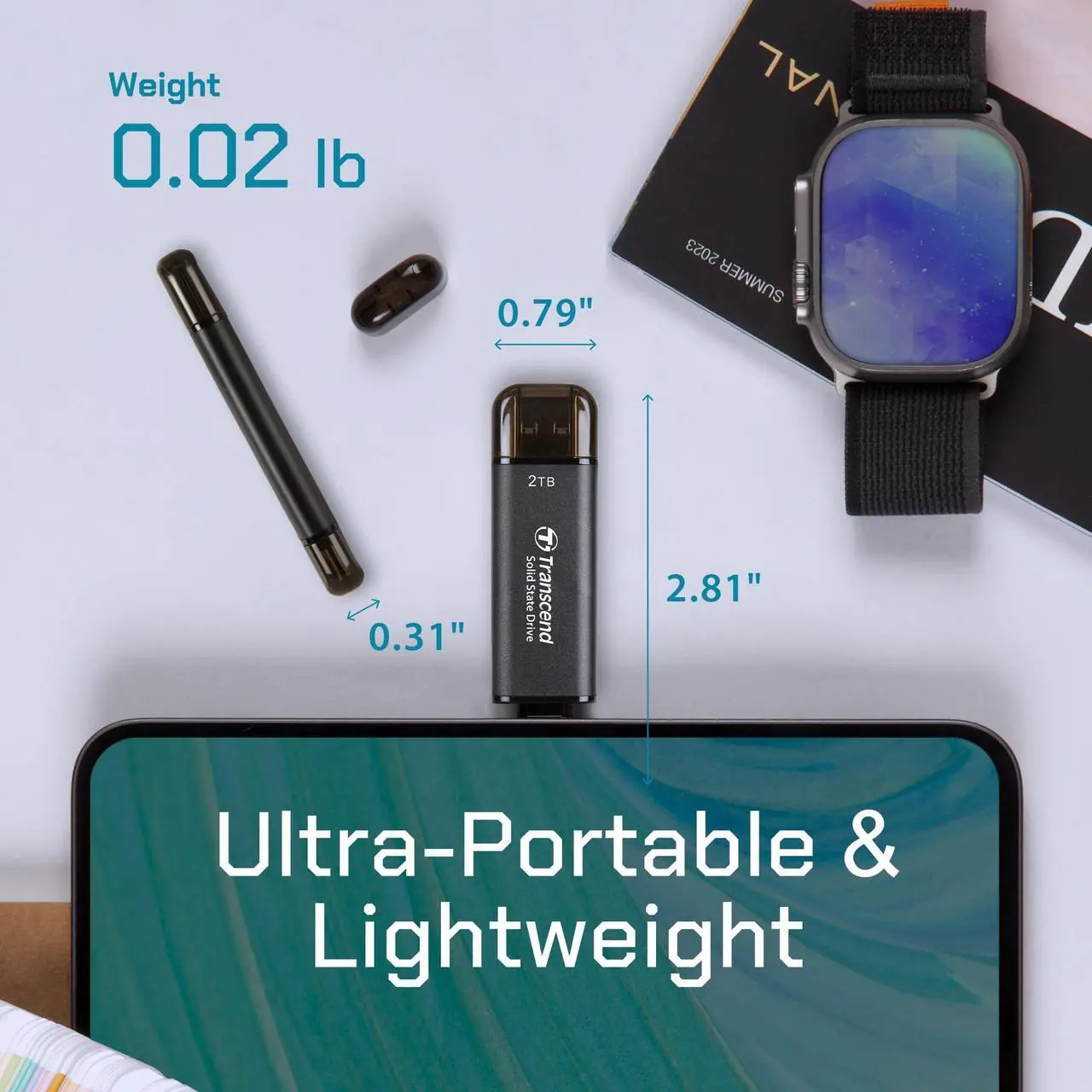 Alt view image 13 of 13 - 1TB Transcend ESD310C Dual USB Portable SSD (USB Type-A and Type-C)