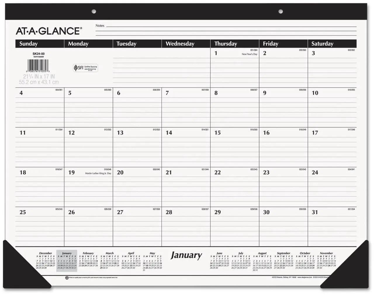 Main image of At-A-Glance Ruled Desk Pad 22 x 17 2025 SK2400