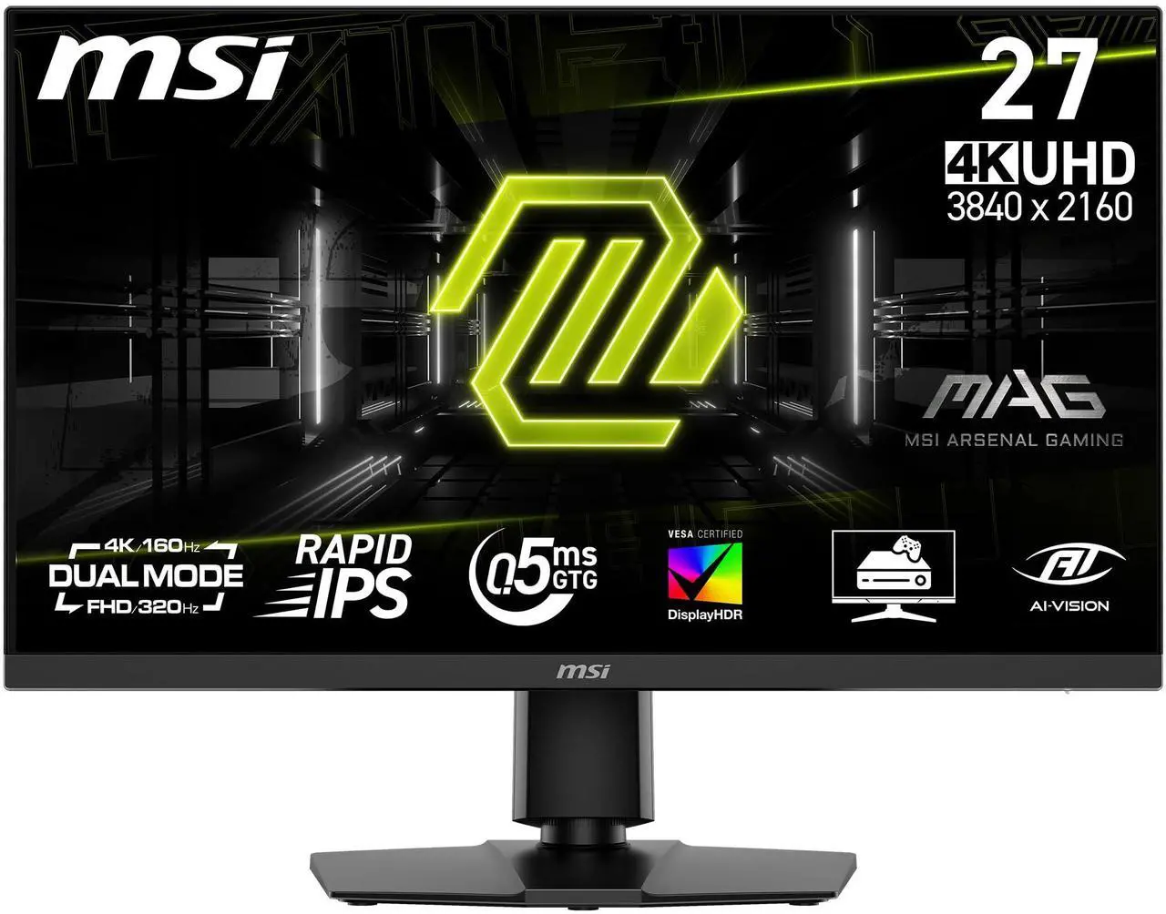 Main image of MSI 27" 320 Hz Rapid IPS UHD Gaming Monitor FreeSync (AMD Adaptive Sync) MAG 272URDF E16