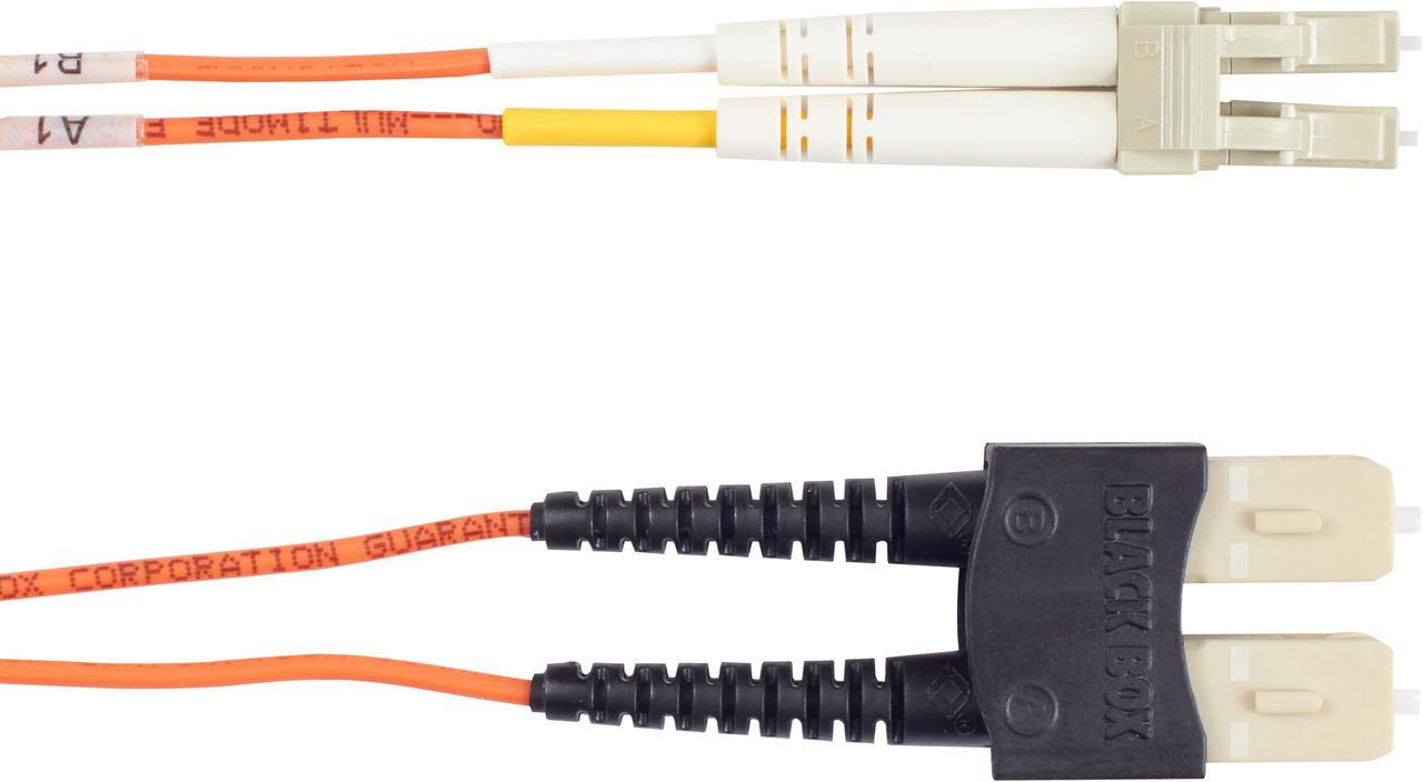 Alt view image 3 of 4 - OM1 MM FO PC OFNR PVC, SC-LC, OR, 1M