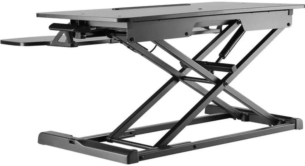 Alt view image 2 of 5 - Amer Networks EZRISER30 Sit & Stand for Integrated Desk Workstation - Black