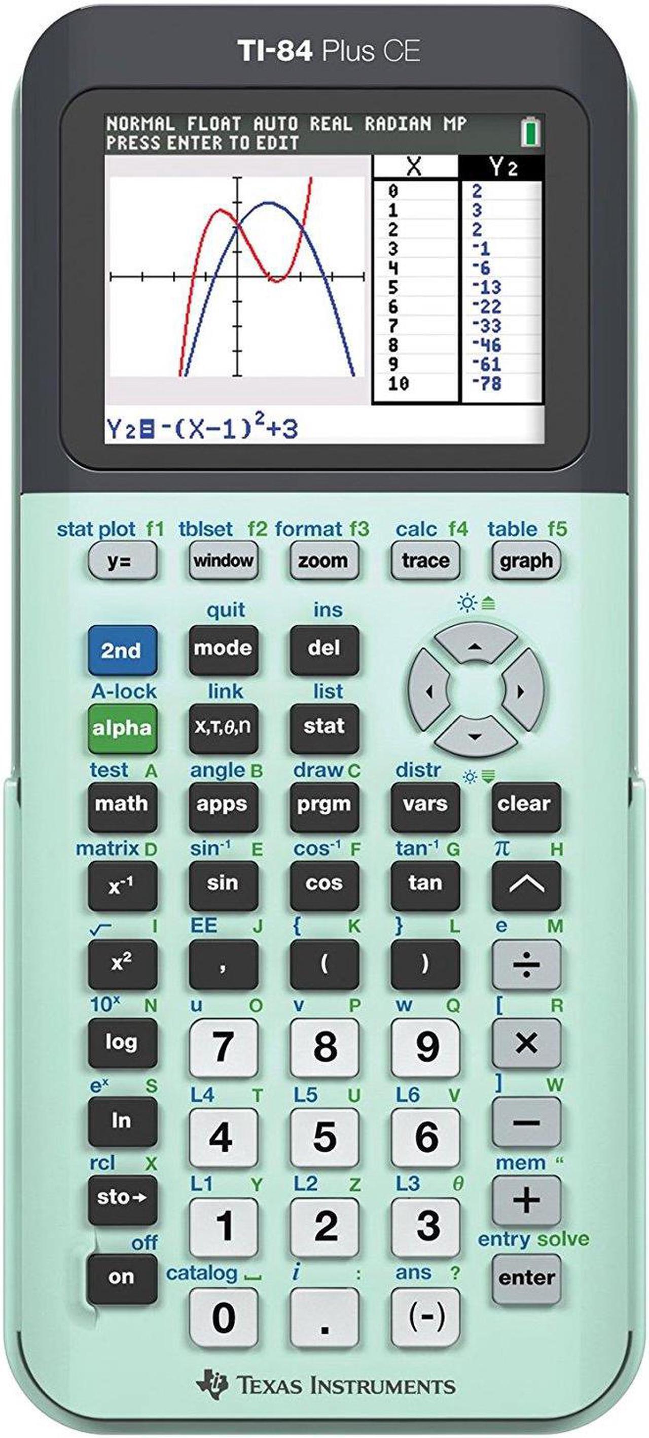 Alt view image 8 of 12 - Texas Instruments TI-84 Plus CE Graphing Calculator - Mint