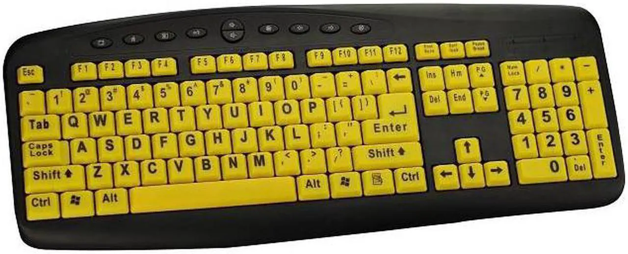 Main image of Ergoguys High Visibility Large Print Soft Touch Wired Keyboard