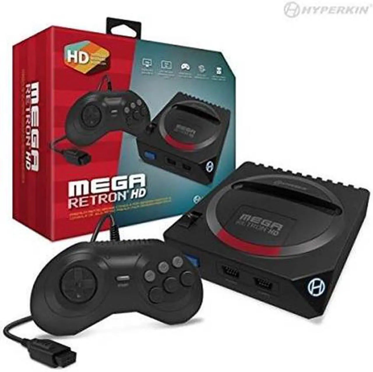 Alt view image 4 of 9 - Hyperkin Megaretron HD Gaming Console For Genesis/Mega Drive Black