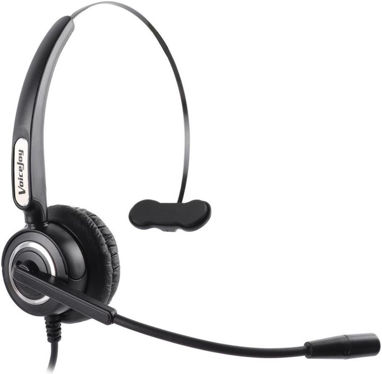 VoiceJoy USB Headset Call Center Headphone with Noise-Canceling Mic and Volume Control and Mute Switch for Software, PC etc