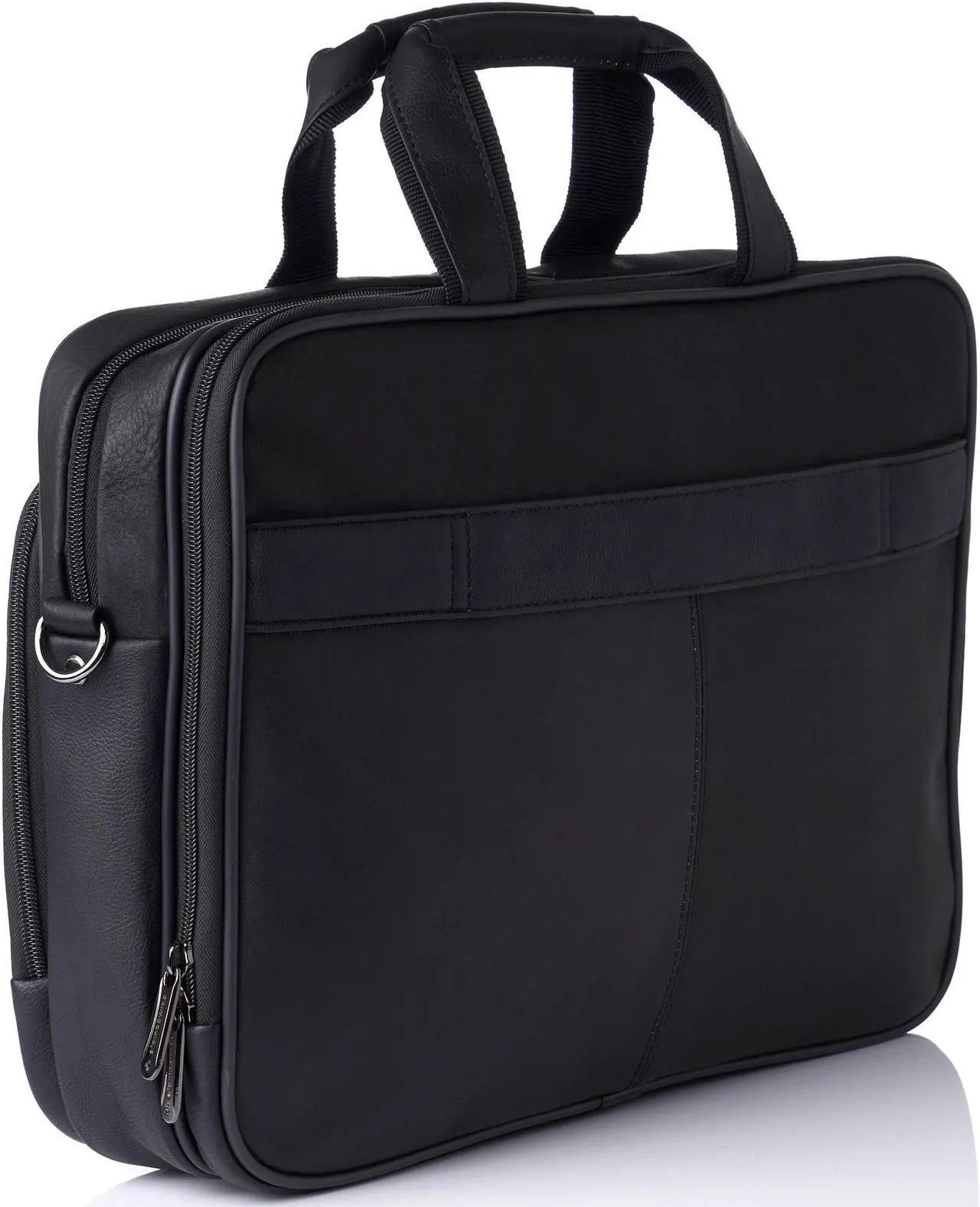 Alt view image 10 of 10 - Alpine Swiss Messenger Bag Leather 15.6 Laptop Briefcase Portfolio Business Case