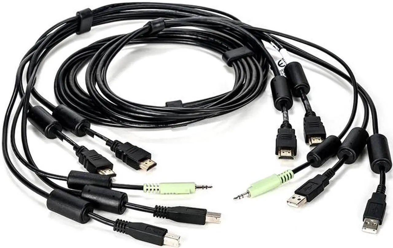 Main image of Vertiv Avocent USB Keyboard and Mouse, Dual HDMI and Audio Cable, 6 ft. for Vertiv Avocent SV and SC Series Switches