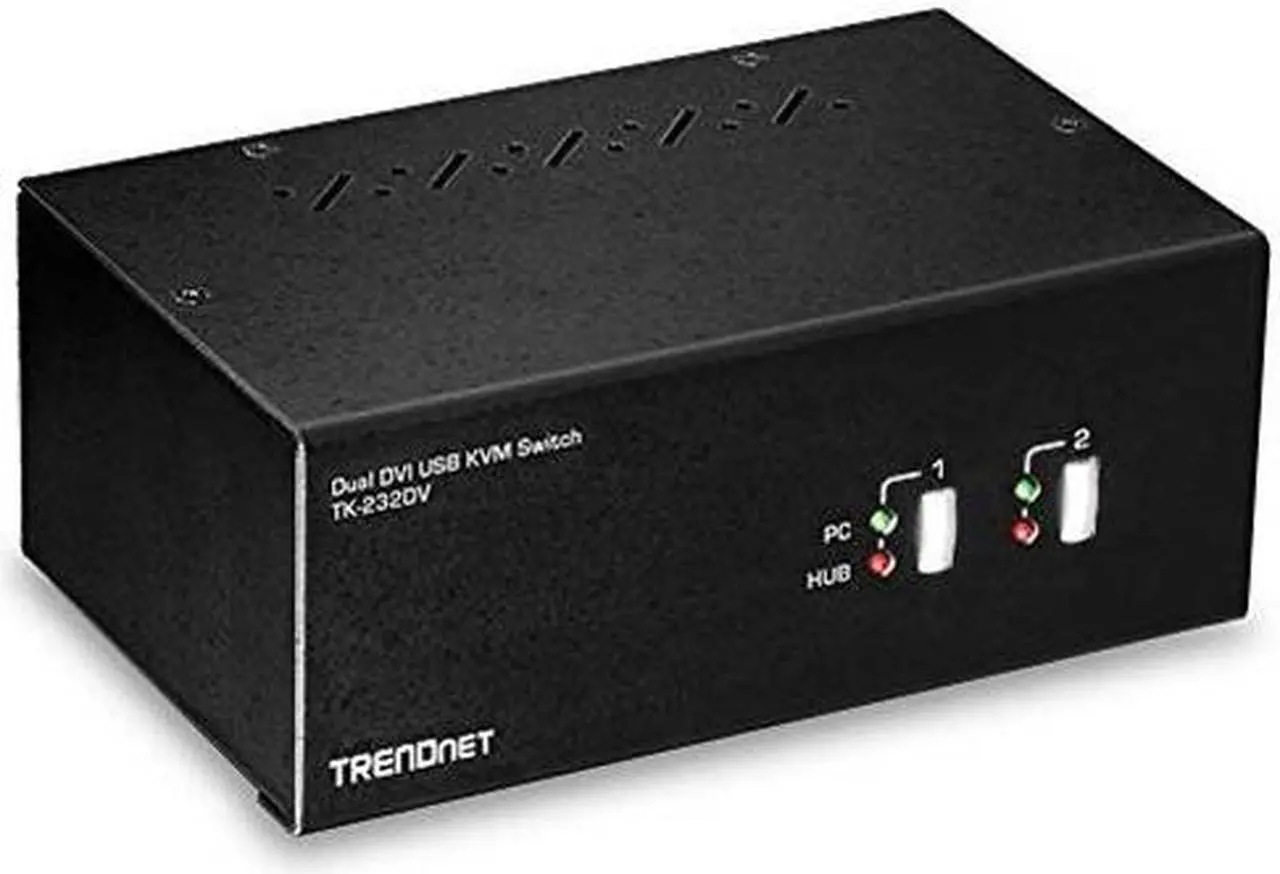 Alt view image 8 of 9 - TRENDnet TK-232DV, 2-Port Dual Monitor DVI KVM Switch with Audio, 2-Port USB 2.0 Hub, Digital Resolutions up to 1920 x 1200, Analog Resolutions up to 2048 x 1536