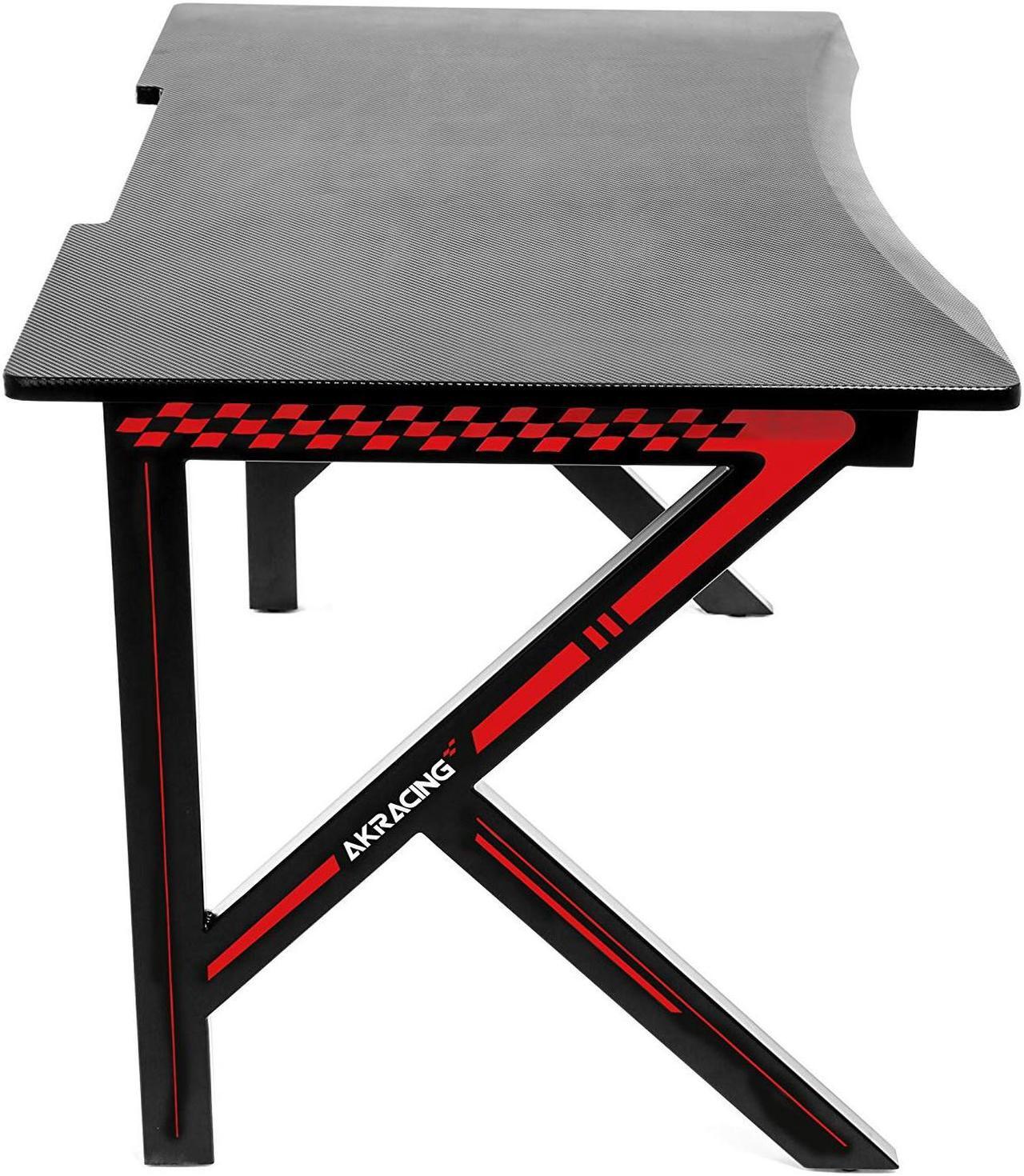 Alt view image 6 of 10 - AKRacing Summit Gaming Desk with XL Mouse Pad - Red (AK-SUMMIT-RD-NA)