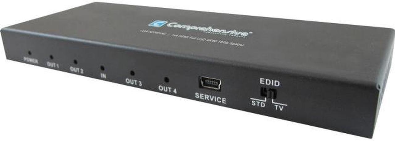 Alt view image 3 of 7 - Comprehensive 1x4 HDMI Full UHD 4K60 18Gb Splitter CDA-HD14018G