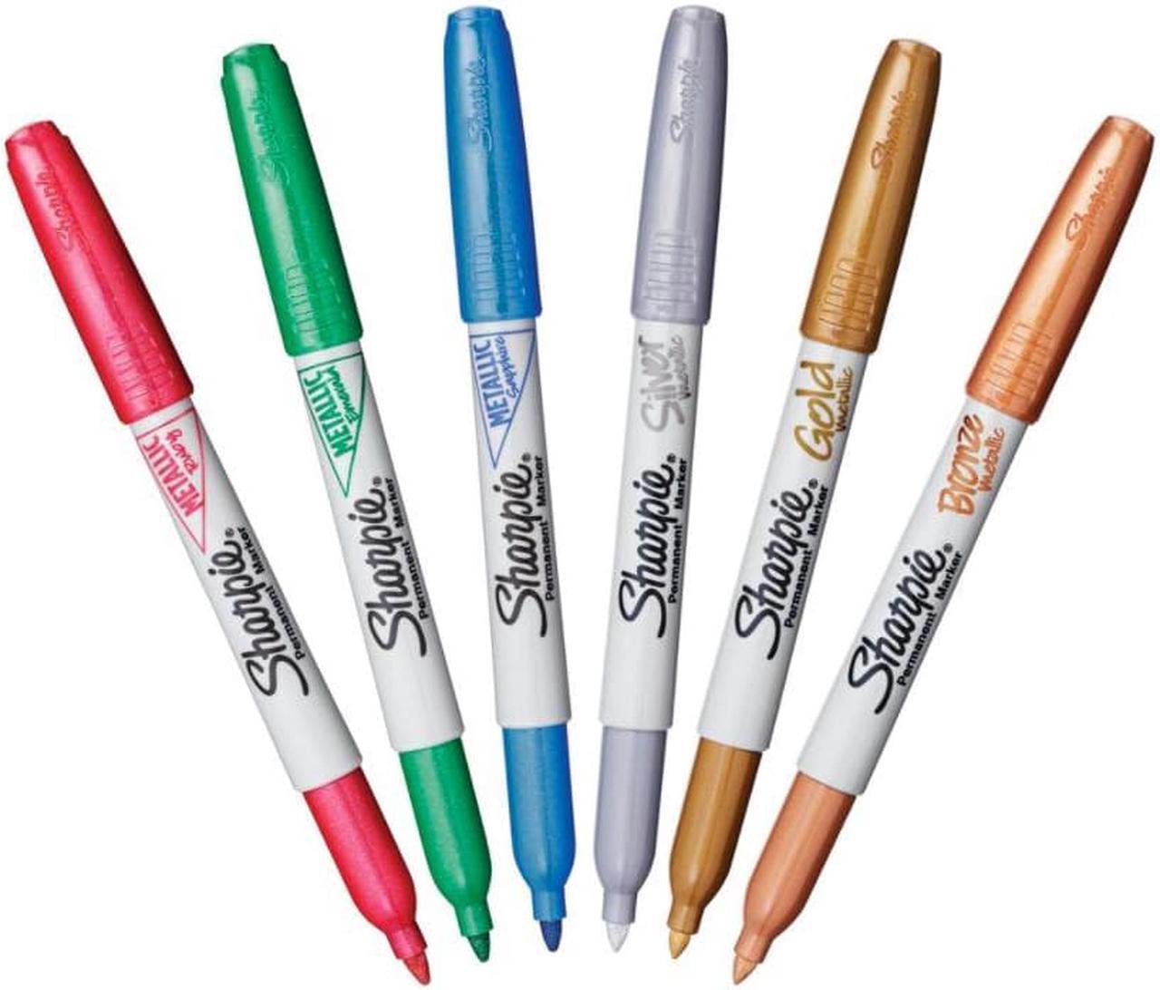 Alt view image 7 of 20 - Sharpie Metallic Markers Fine 6/ST Assorted 2029678
