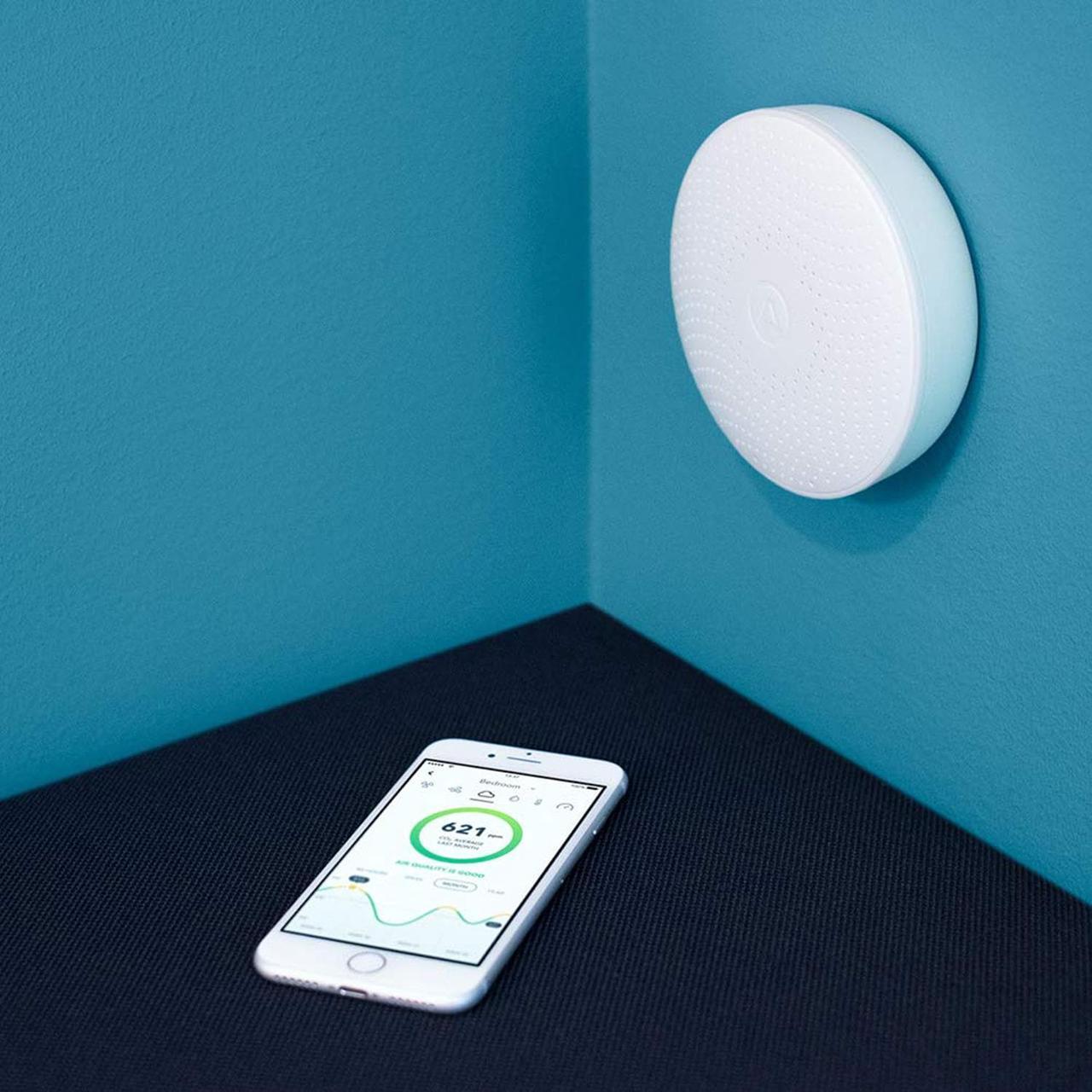 Alt view image 7 of 15 - Airthings Wave Plus Indoor Air Monitor w/ Radon Detection App & Web Dashboard
