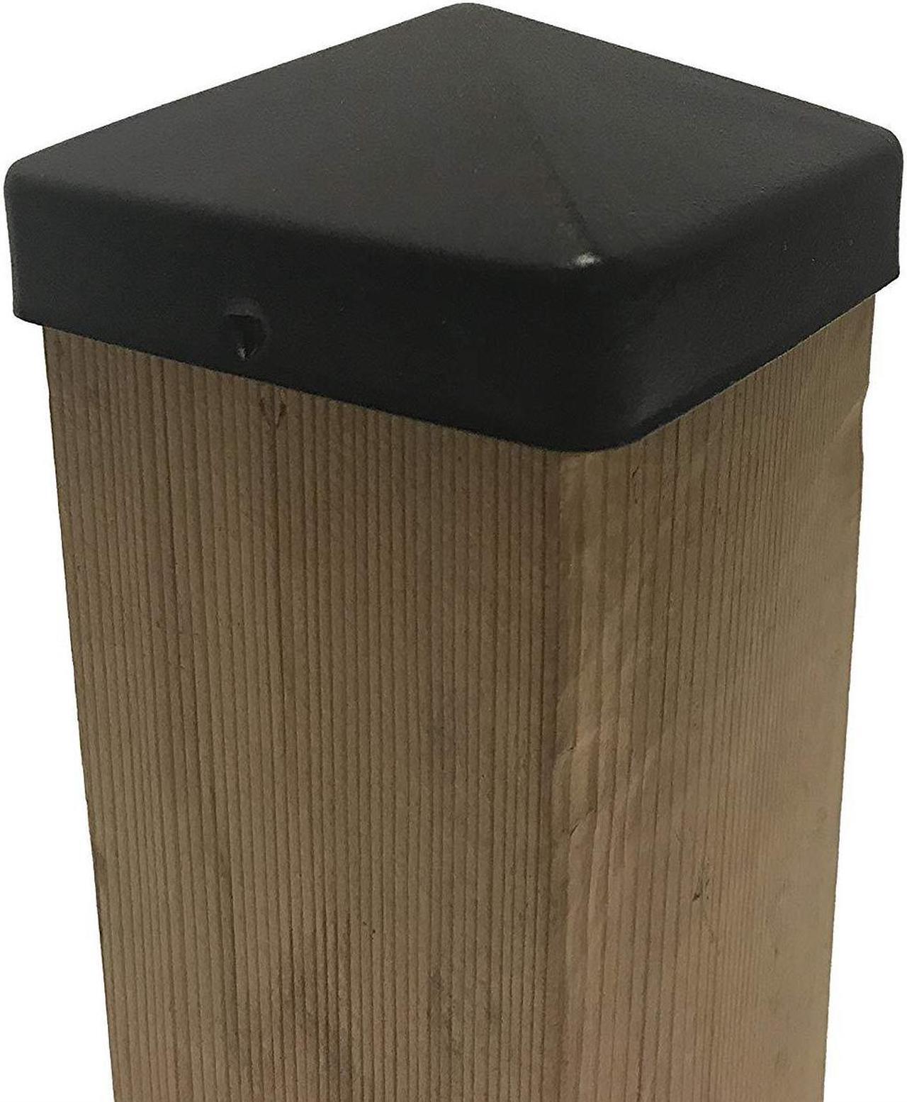 Alt view image 7 of 12 - Nuvo Iron US Eazy Cap for 3.5" x 3.5" Posts (Pressure Fit) - Black - US-PCP11BLK