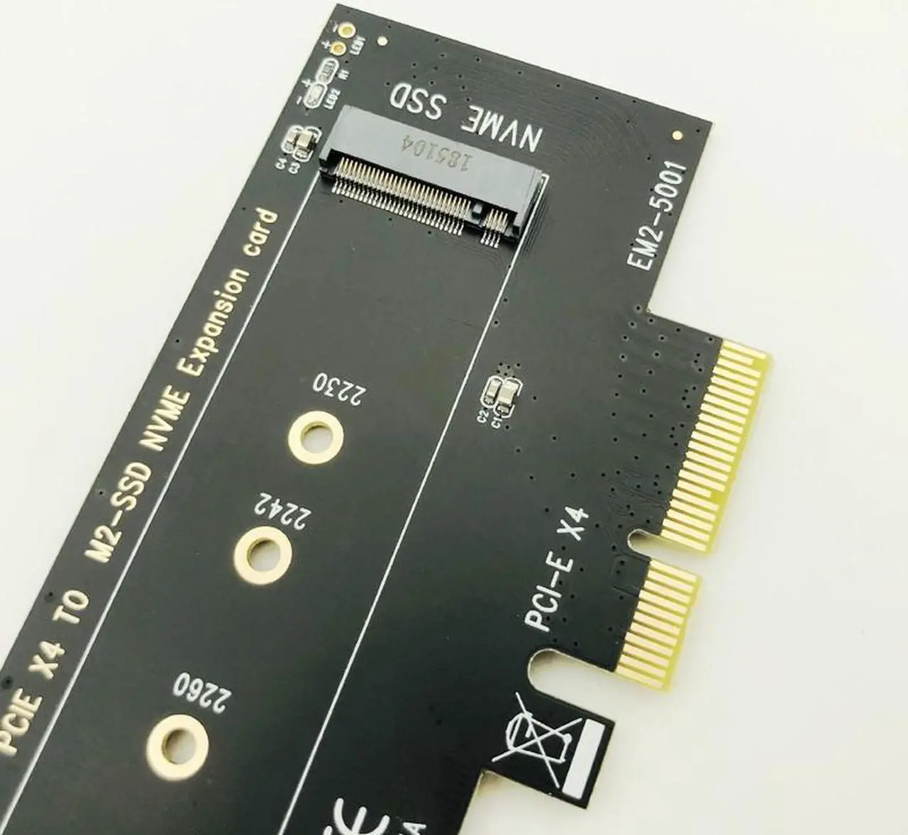 Alt view image 4 of 6 - PCIE to M2 Adapter M.2 PCI Express Raiser NVME SSD M2 PCIE Adapter SSD M2 Riser Card PCIE3.0 X4 for Mac Pro