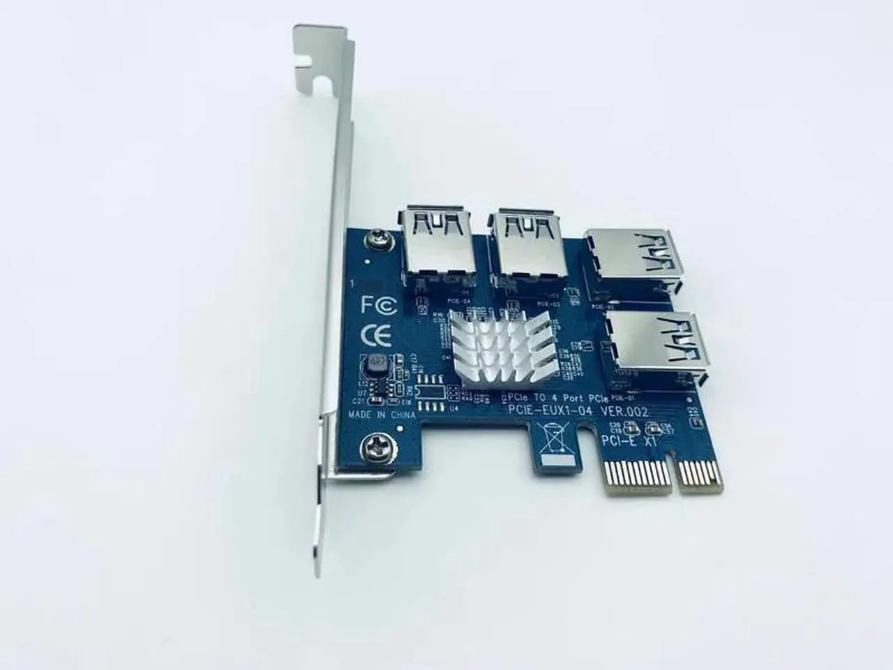Alt view image 4 of 5 - Mainboard CPU Graphics Card Extention Cables PCI-E 1X to 16X Extender Riser Card SATA 4P Power Cable 4P Adapter Cable