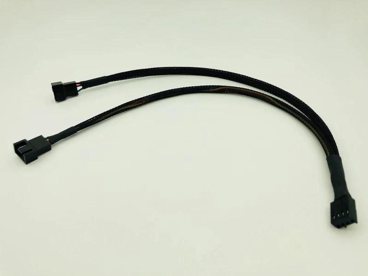 30CM Computer PC Fan Cable 4Pin Female Y Splitter to Dual 3/4 Pin Male Motherboard Fan Connect Wire Splitter Power Cable Adapter