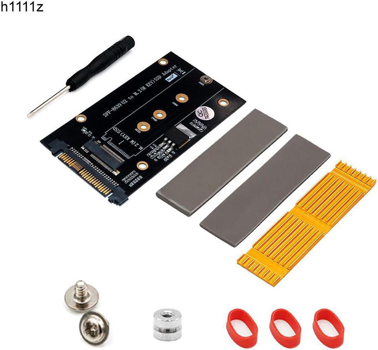 M.2 SSD to U.2 Adapter M.2 NVMe SSD to PCI e U.2 SFF 8639 Adapter PCIe M2 Converter with M.2 SSD Cooling for Desktop Computer PC