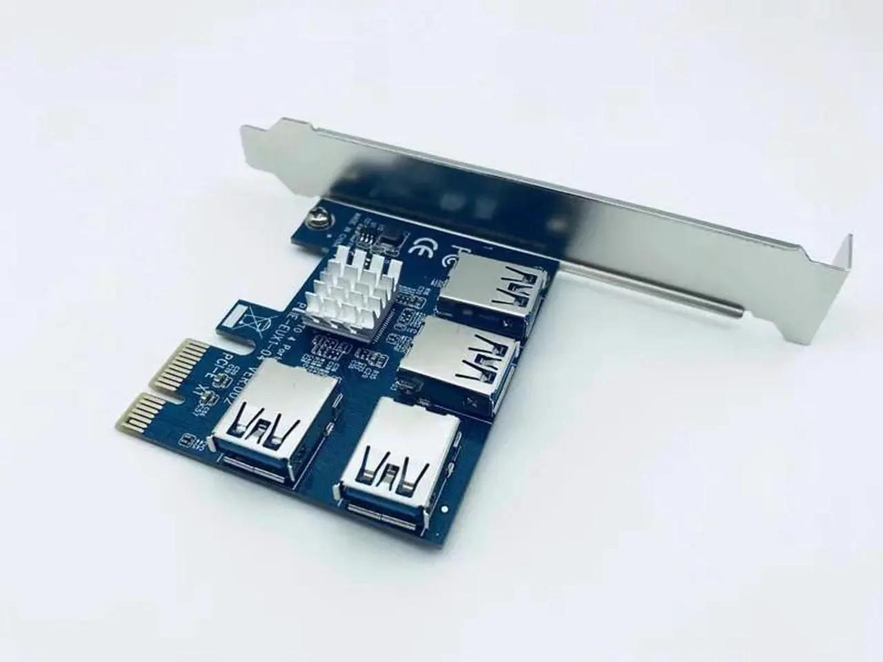 Alt view image 2 of 5 - Mainboard CPU Graphics Card Extention Cables PCI-E 1X to 16X Extender Riser Card SATA 4P Power Cable 4P Adapter Cable