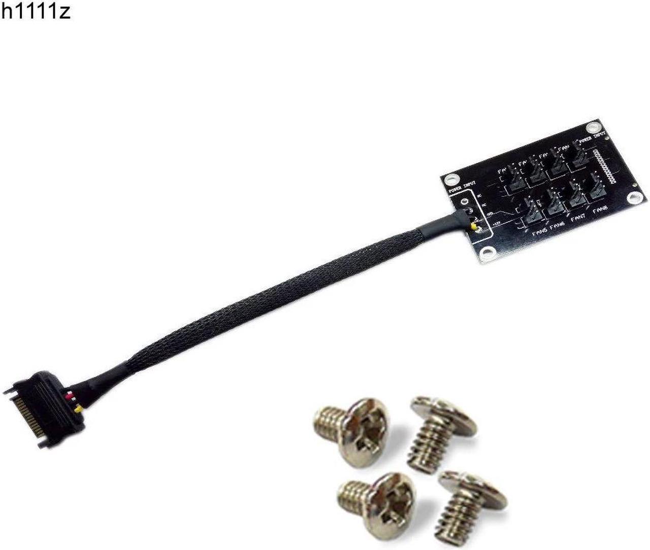 Main image of SATA 1 to 8 4Pin Molex Cooler Cooling Fan Hub Splitter PWM Power Supply Speed Controller SATA Power Cable Adapter For BTC Mining