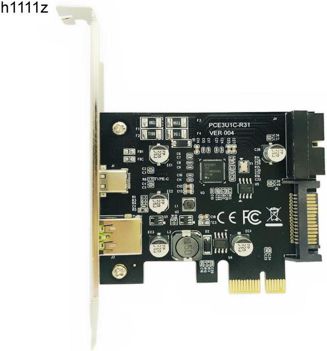 add on card PCI Express PCI e To USB 3.1 Type C Riser Post Card PCIe to USB C 2.4A Fast Charger+19PIN Front USB Miner Expansion Adapter Card