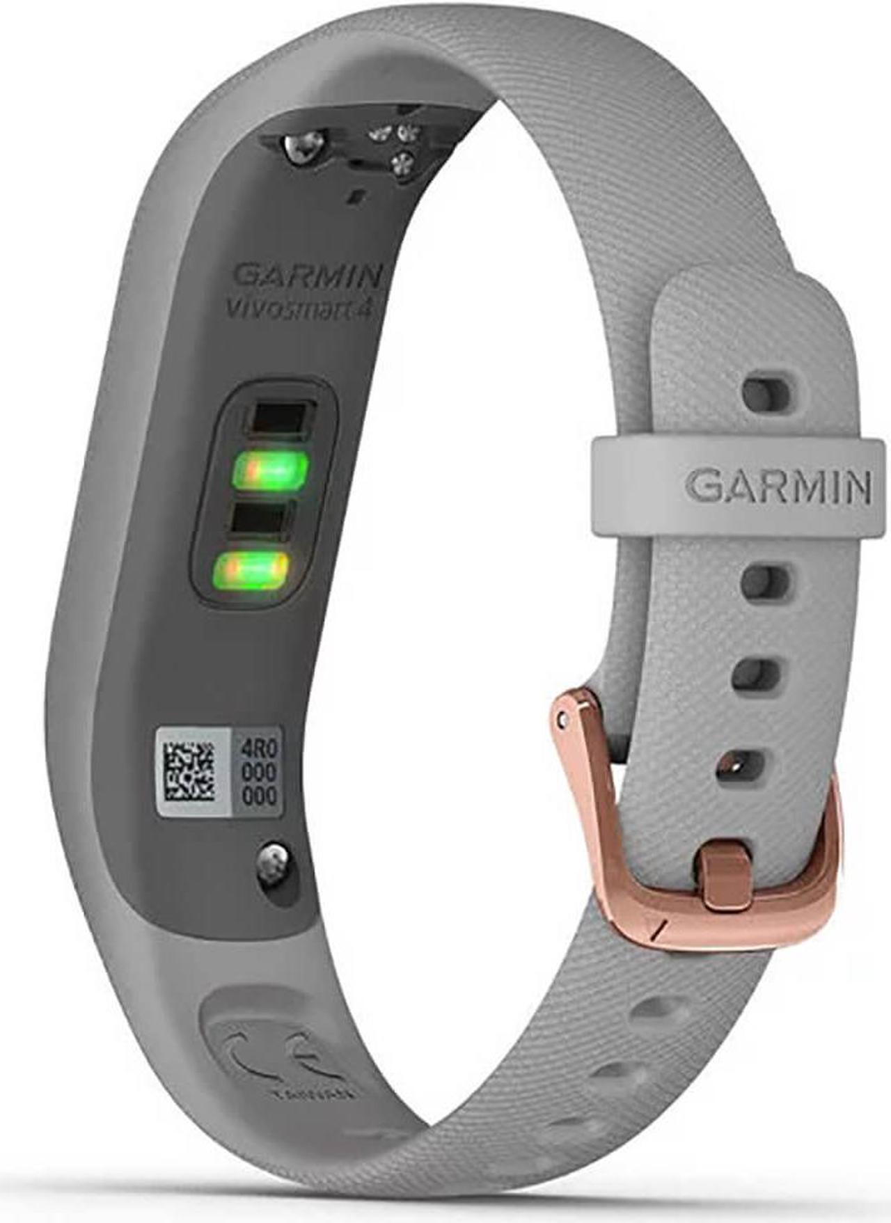 Alt view image 12 of 20 - Garmin Vivosmart 4 Gray with Rose Gold Hardware Small/Medium Size (010-01995-12)