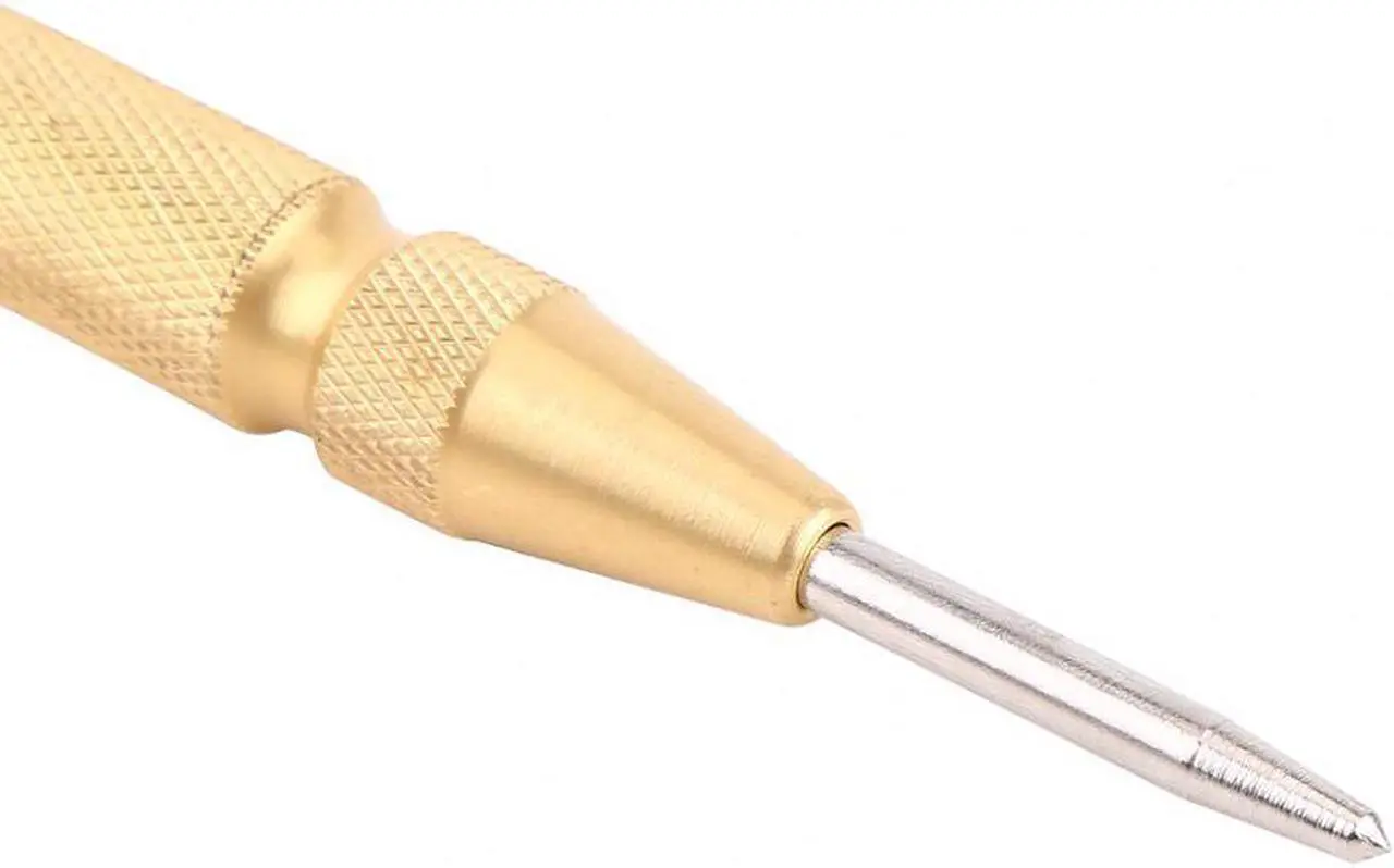 Alt view image 4 of 6 - 5.12" HSS Center Punch Stator Punching Automatic Center Pin Punch Spring Loaded Marking Drilling Impact Hole Punch Drill Bit - Gold