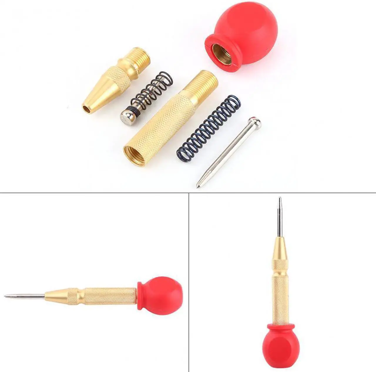 Alt view image 3 of 6 - 5.12" HSS Center Punch Stator Punching Automatic Center Pin Punch Spring Loaded Marking Drilling Impact Hole Punch Drill Bit - Gold