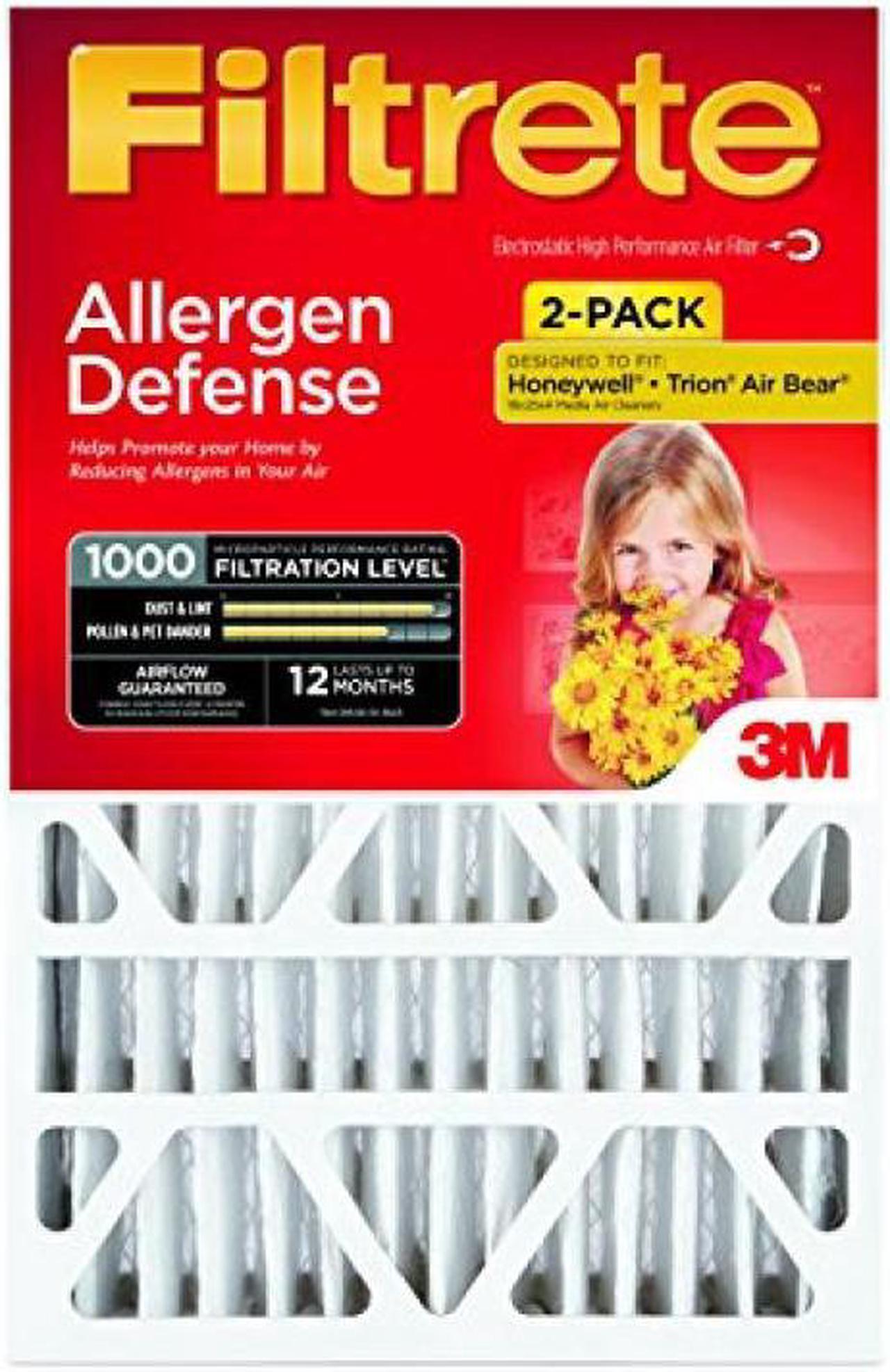 Alt view image 2 of 3 - filtrete 16x25x4, ac furnace air filter, mpr 1000 dp, micro allergen defense deep pleat, 2-pack