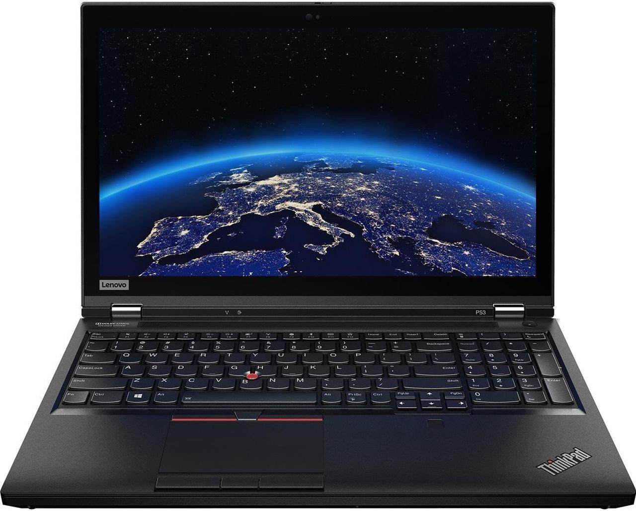 Lenovo ThinkPad P53 Mobile Workstation 20QN001VUS - Intel Six Core i7-9850H, 16GB RAM, 512GB PCIe NVMe SSD, 15.6" HDR 400 FHD IPS 500nits Display, NVIDIA Quadro T2000 4GB Graphics, Windows 10 Pro