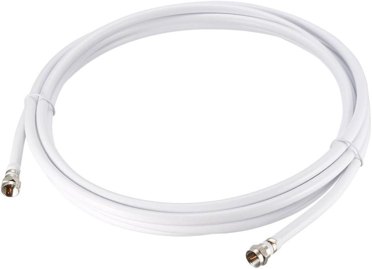 RG6 Coaxial Cable With F Type Male to F Type Male Connectors 12 ft