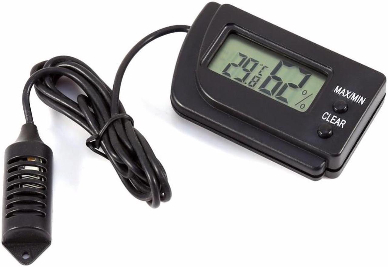 Main image of Mini Digital Temperature and Humidity Meter Incubator Pet Dog Tortoise Hatching Eggs Sensor Thermometer Temperature Recorder - Black