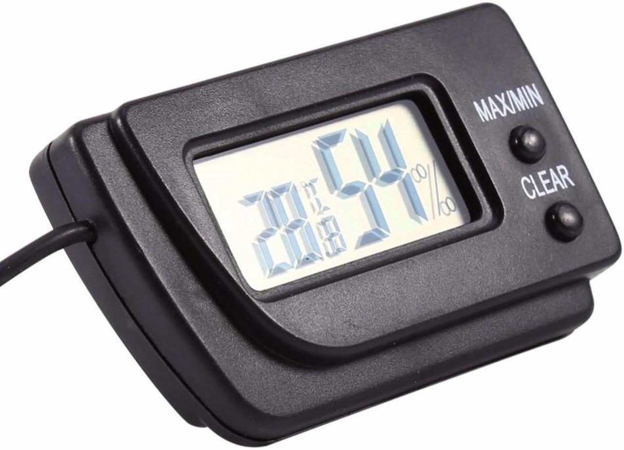 Alt view image 6 of 6 - Mini Digital Temperature and Humidity Meter Incubator Pet Dog Tortoise Hatching Eggs Sensor Thermometer Temperature Recorder - Black