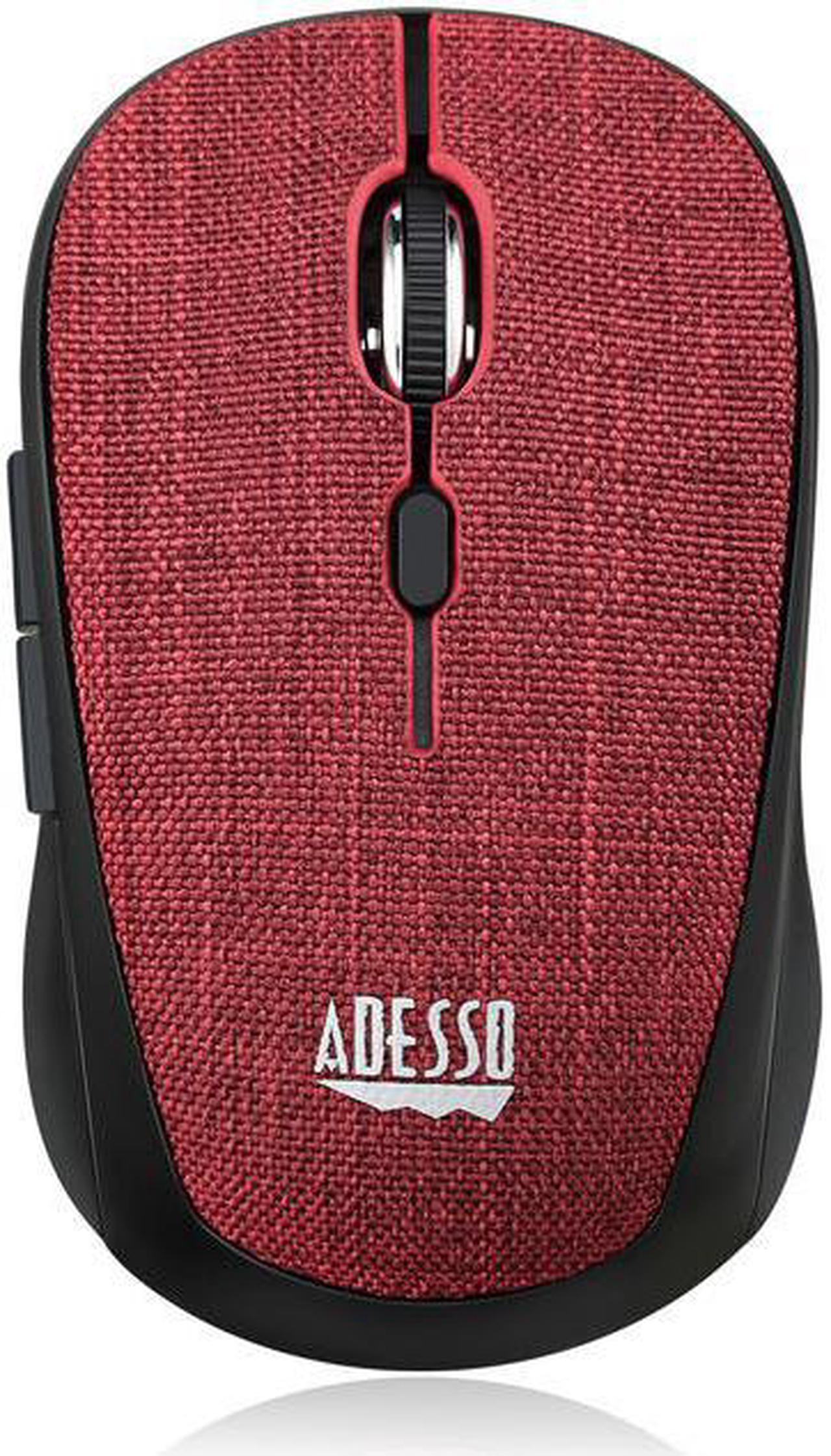 Adesso iMouse S80R Mini Wireless 5-Button Fabic Mouse Red