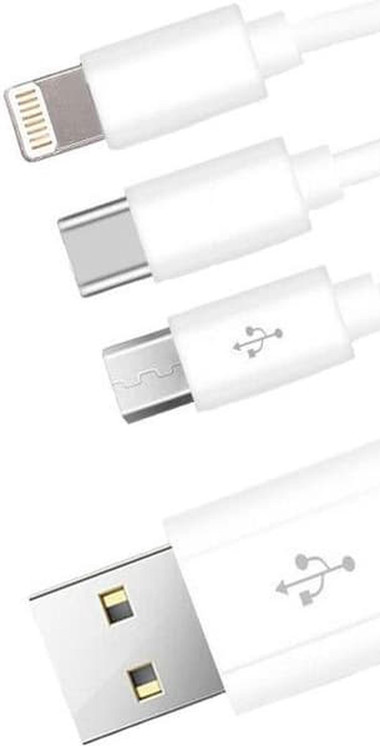 Alt view image 7 of 11 - 4Xem Usb To Lightning Micro Usb And Usb Type C Cable For Iphone/Ipod/Ipad/Galaxy