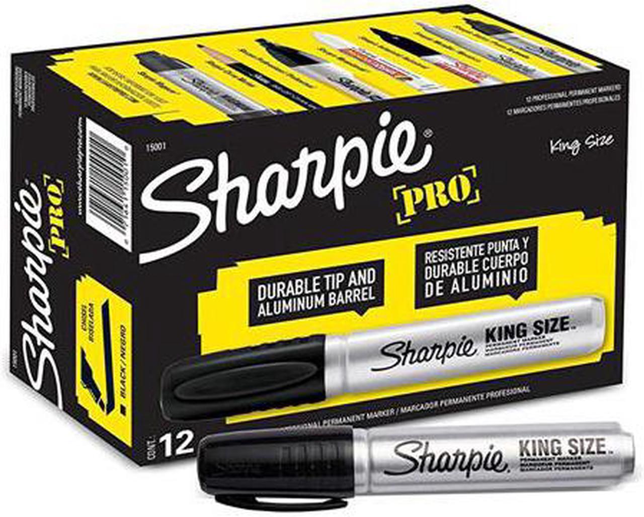 Alt view image 4 of 19 - Sharpie King Size Permanent Marker Chisel Tip Black Dozen (15001A)
