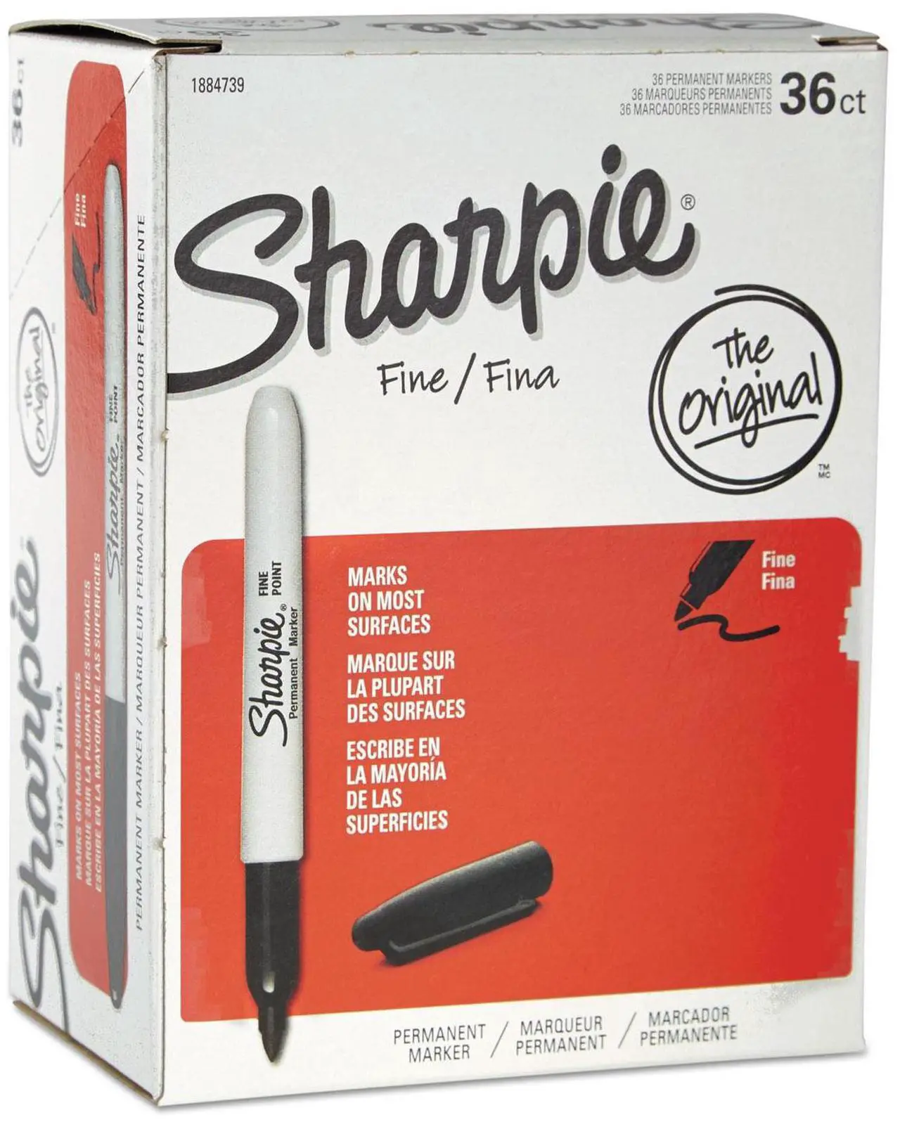 Alt view image 15 of 20 - Sharpie Fine Point Permanent Marker Black 36/Pack 1884739