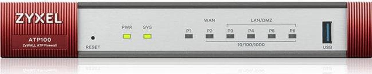 Main image of ZyXEL ZyWALL ATP 100 Network Security/Firewall Appliance, 5 Port, 1000Base-T, 1000Base-X - Gigabit Ethernet,1 Year Gold Sec UTM
