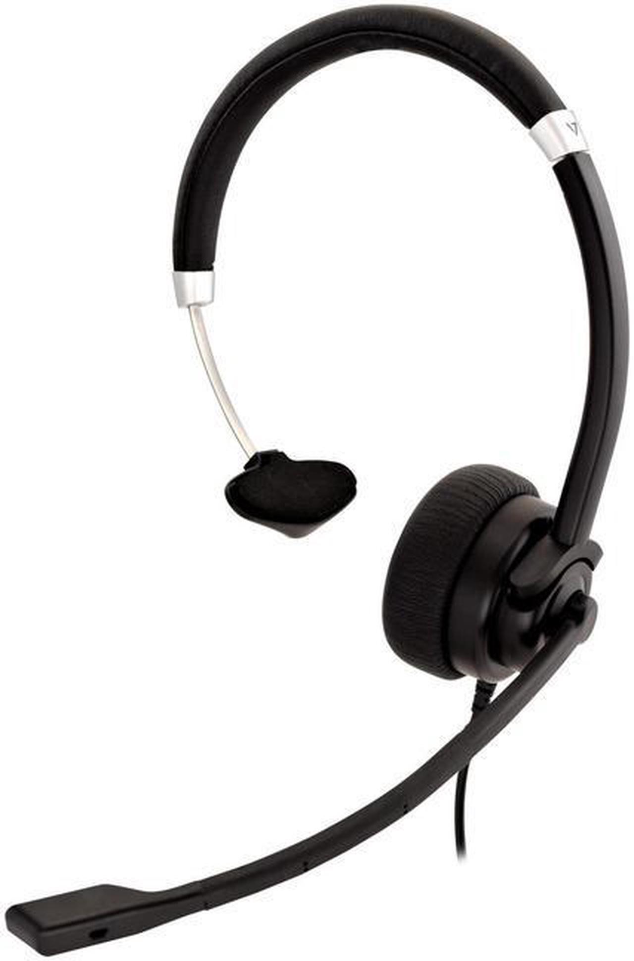 Alt view image 4 of 12 - V7 Deluxe USB Mono Headset with Boom Mic HU411
