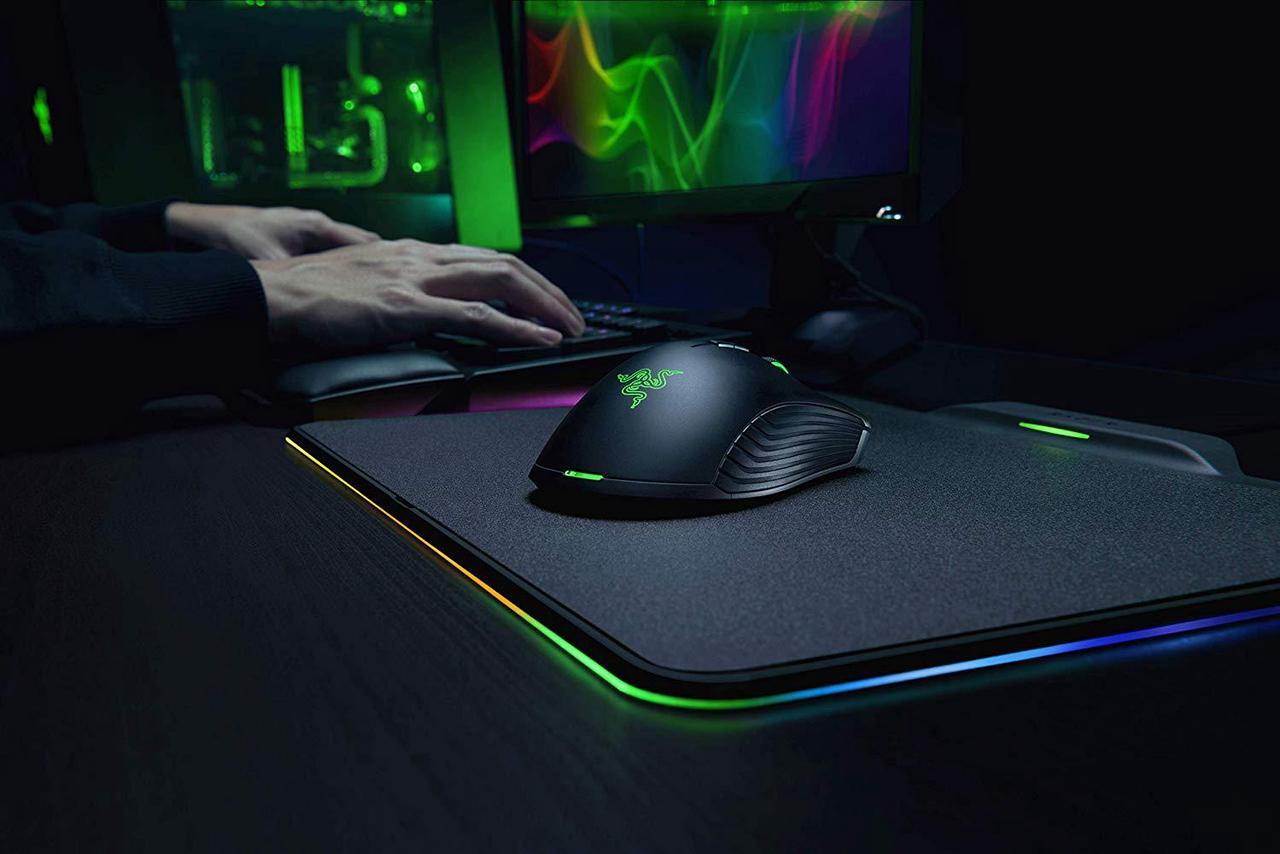 Alt view image 8 of 15 - RAZER Mamba Gaming Mouse + Firefly Gaming Mouse Pad with HYPErFLUX Wireless Power Technology - Black