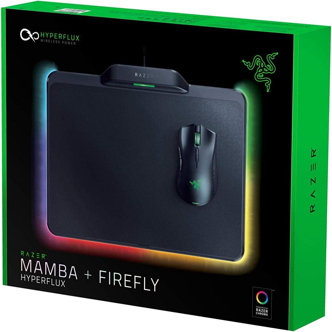Alt view image 7 of 15 - RAZER Mamba Gaming Mouse + Firefly Gaming Mouse Pad with HYPErFLUX Wireless Power Technology - Black