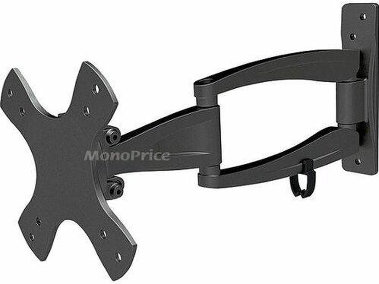 Monoprice Full-Motion Articulating TV Wall Mount Bracket For TVs 13in to 27in | Max Weight 33lbs, VESA Patterns Up to 100x100 - Stable Series