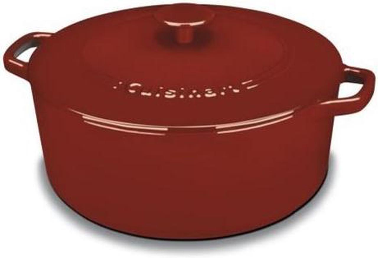 Alt view image 4 of 7 - Cuisinart CI670-30CR Chef's Classic Enameled Cast Iron 7-Quart Round Covered Casserole, Cardinal Red