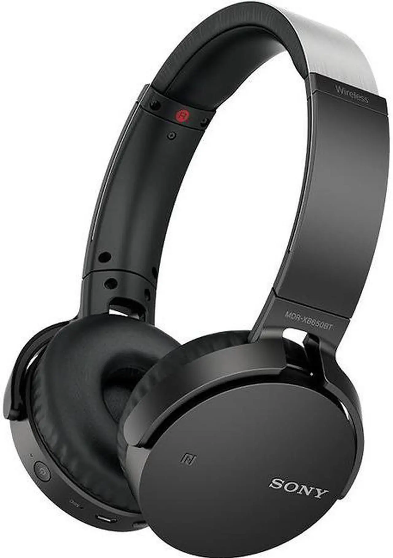 Alt view image 14 of 20 - Sony XB650BT Wireless On-Ear Bluetooth Headphones with 30mm drivers, NFC, Powerful Music, Comfort Ear Pads, and Built-In Microphone, Black, MDRXB650BT/B