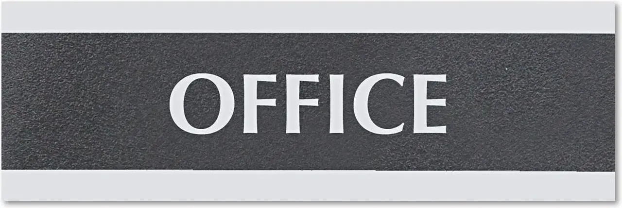 Main image of Century Series Office Sign OFFICE 9 x 3 Black/Silver 4762