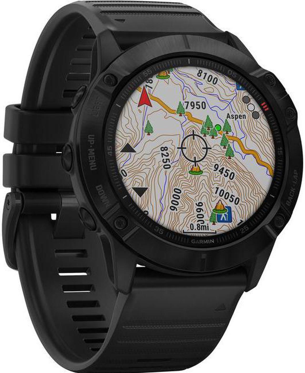 Main image of Garmin Fenix 6X Pro, Premium Multisport GPS Watch, -Black with Black Band - (010-02157-00)