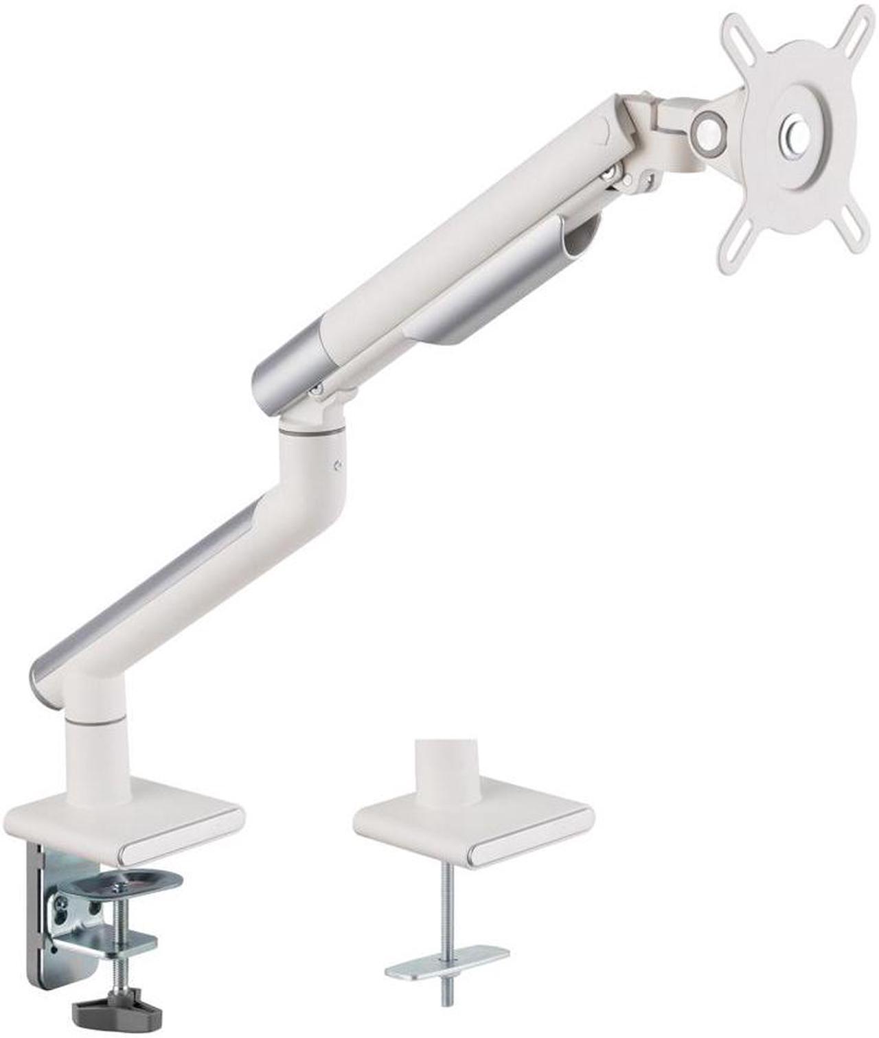 Single Monitor Mount with Articulating Arm [Arctic White Edition] |  Supports 17" - 32" Standard Displays | Amer Mounts HYDRA1A