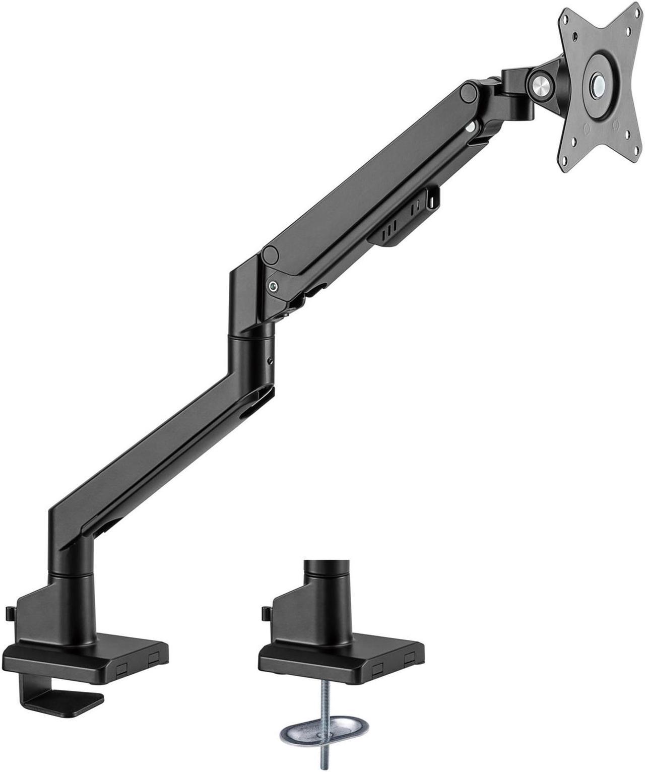 Amer Mounts Hydralift Arm Mechanism (Black) - Single Arm Counterbalanced Articulating Monitor Mount - Clamp and Grommet Included - 9kg per display - 10YR Warranty -HYDRA1GB