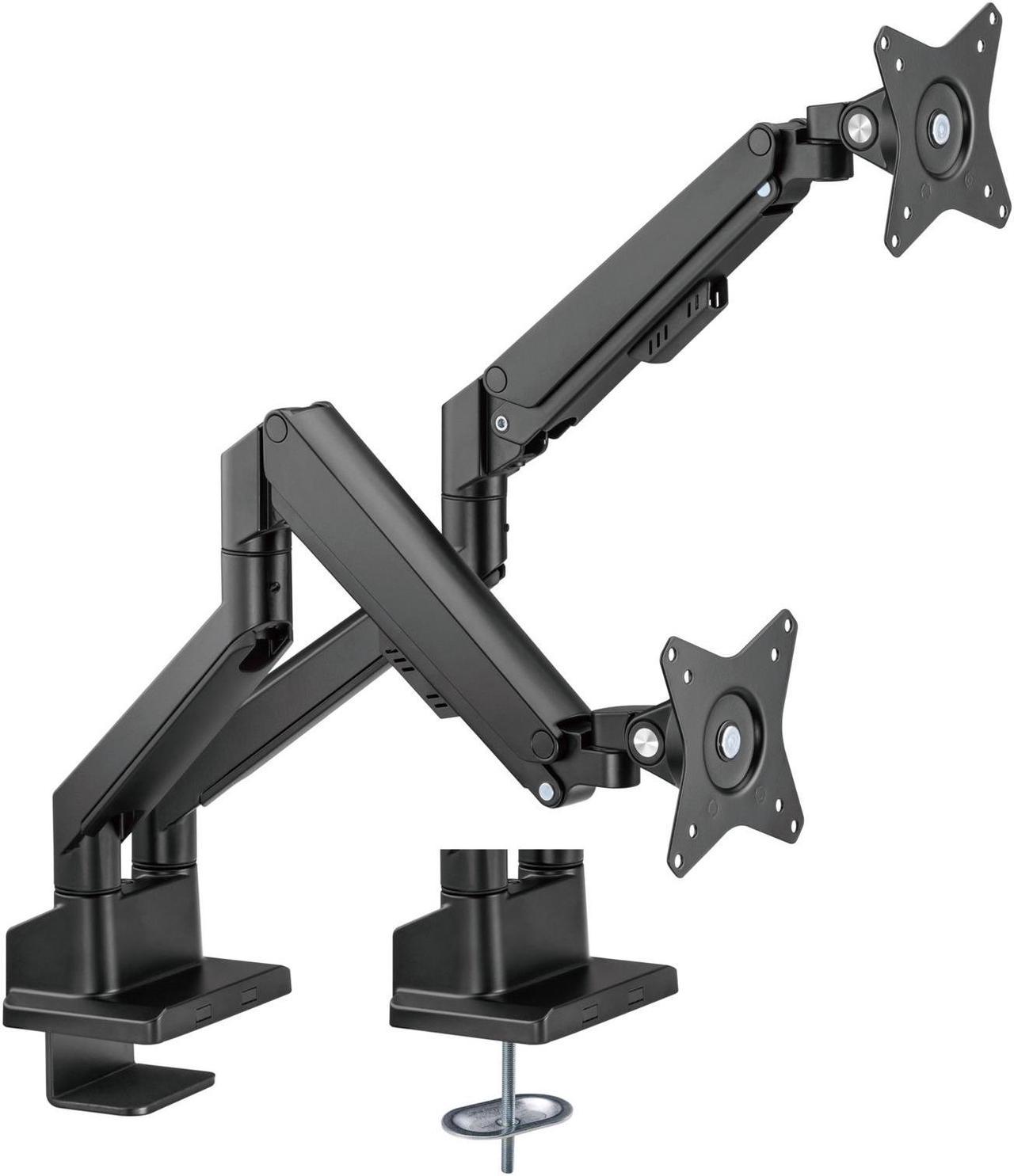 Amer Mounts Dual Monitor Mount with Hydralift Pneumatic Arms  - Clamp and Grommet Included - 9kg per display - 10YR Warranty - HYDRA2GB