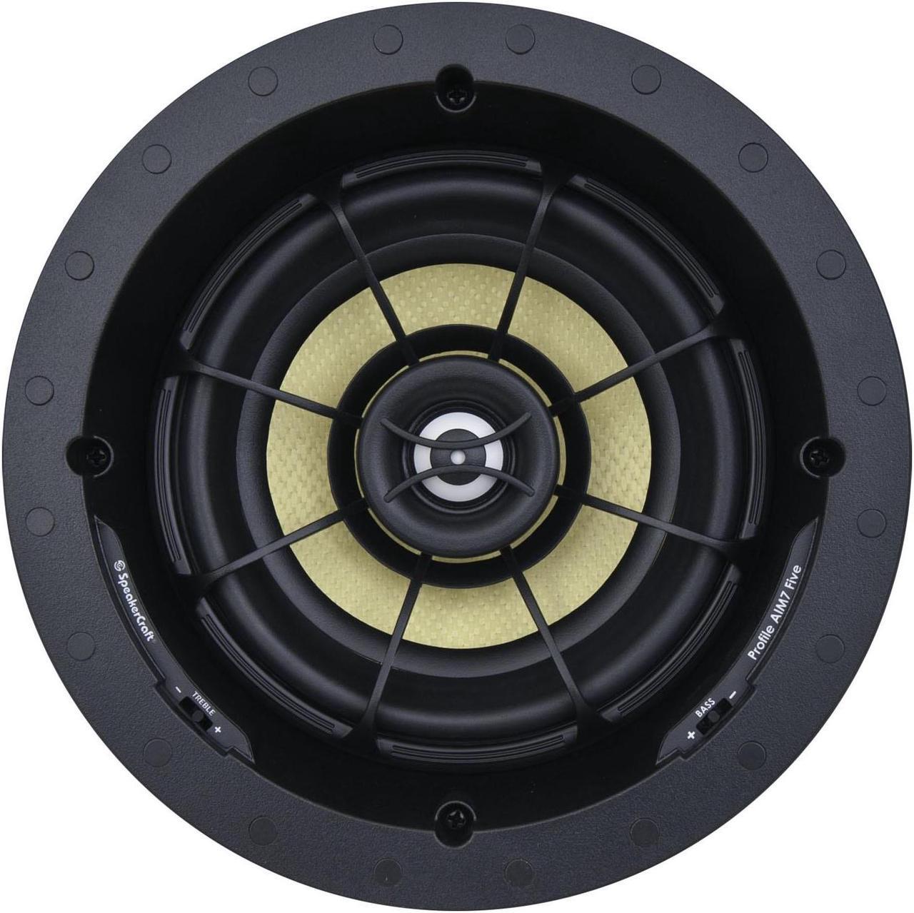 Alt view image 3 of 11 - SpeakerCraft Profile AIM7 Five In-Ceiling Speaker with Aimable Woofer - Each (Black)